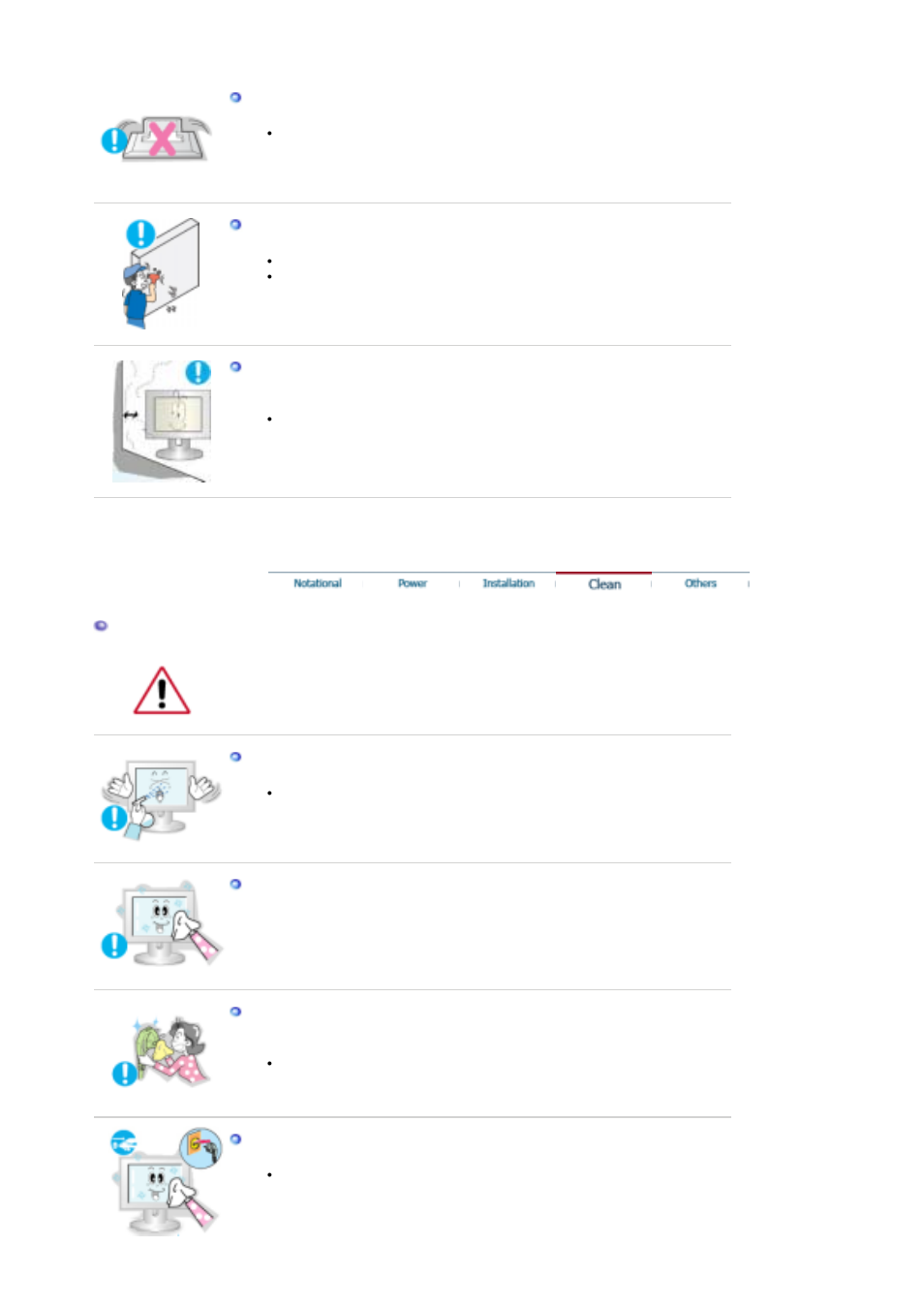 Clean | Samsung 204T User Manual | Page 5 / 72