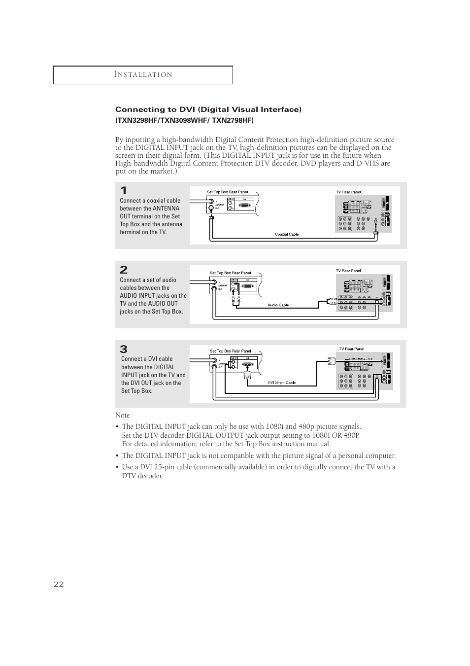 Samsung TXN 3245FP User Manual | Page 22 / 80