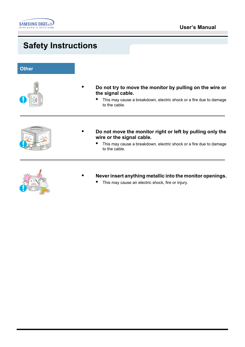 Safety instructions | Samsung 151S User Manual | Page 10 / 64