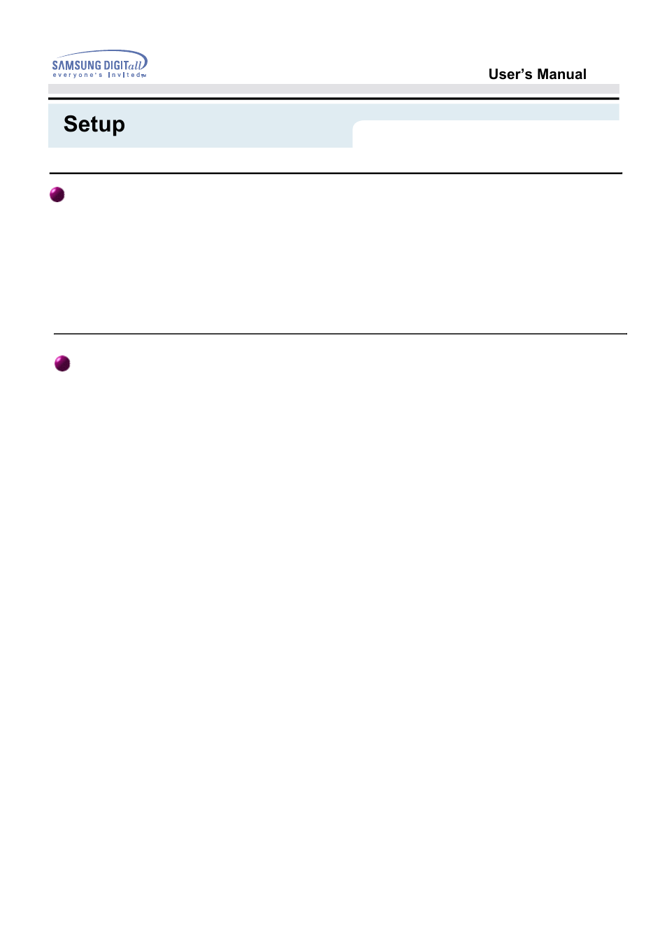 Setup | Samsung 151S User Manual | Page 27 / 64