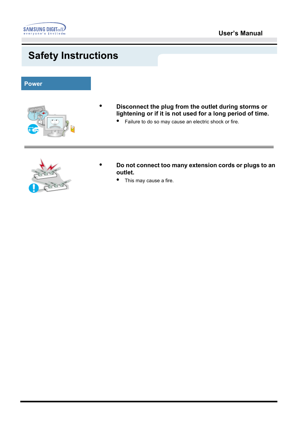 Safety instructions | Samsung 151S User Manual | Page 5 / 64