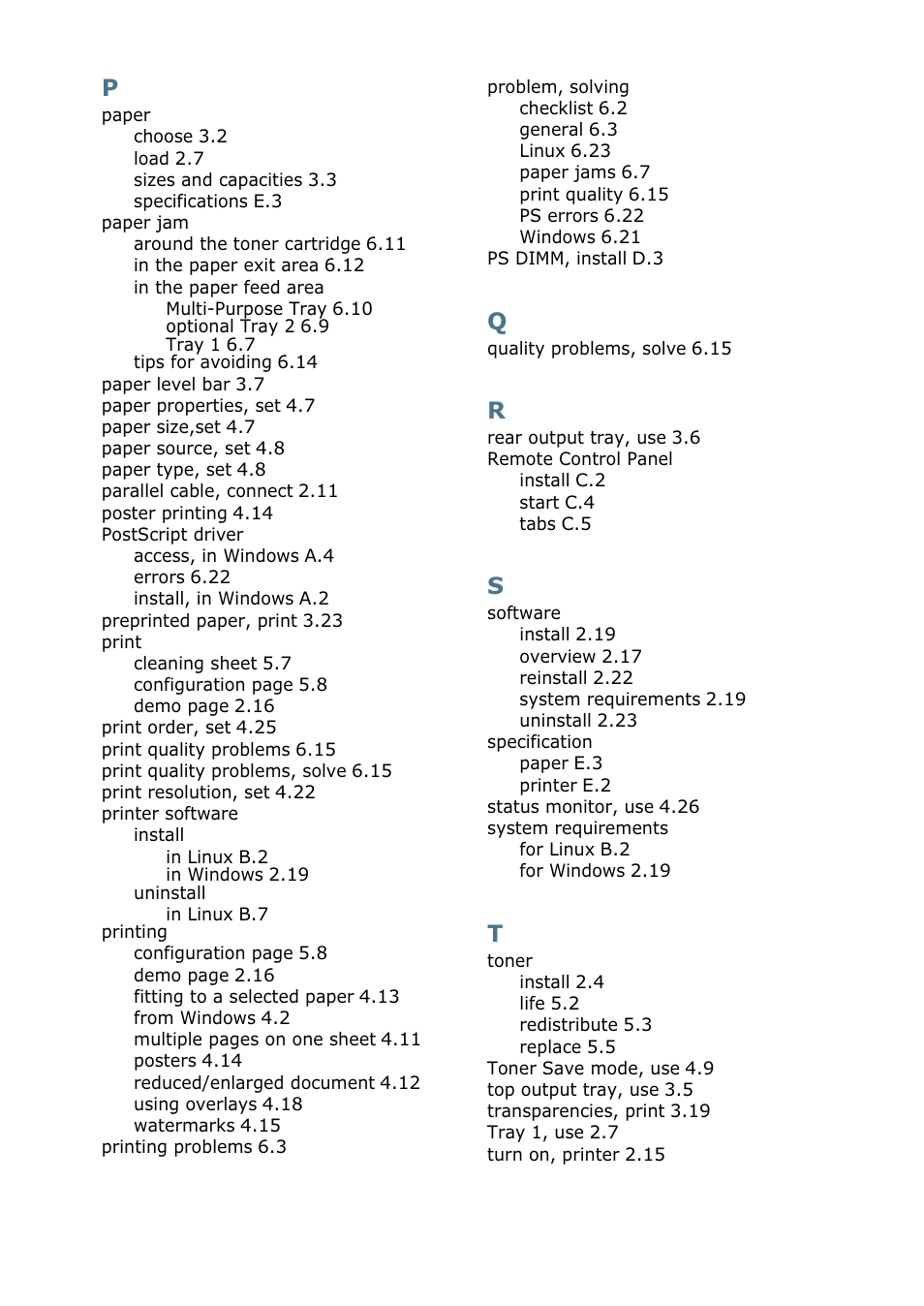 Samsung ML 2250 User Manual | Page 195 / 197