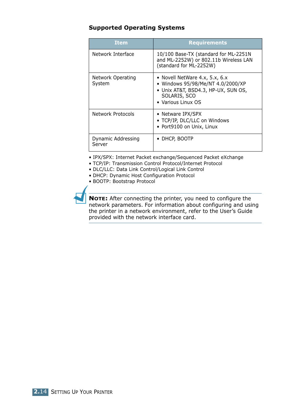 Samsung ML 2250 User Manual | Page 41 / 197