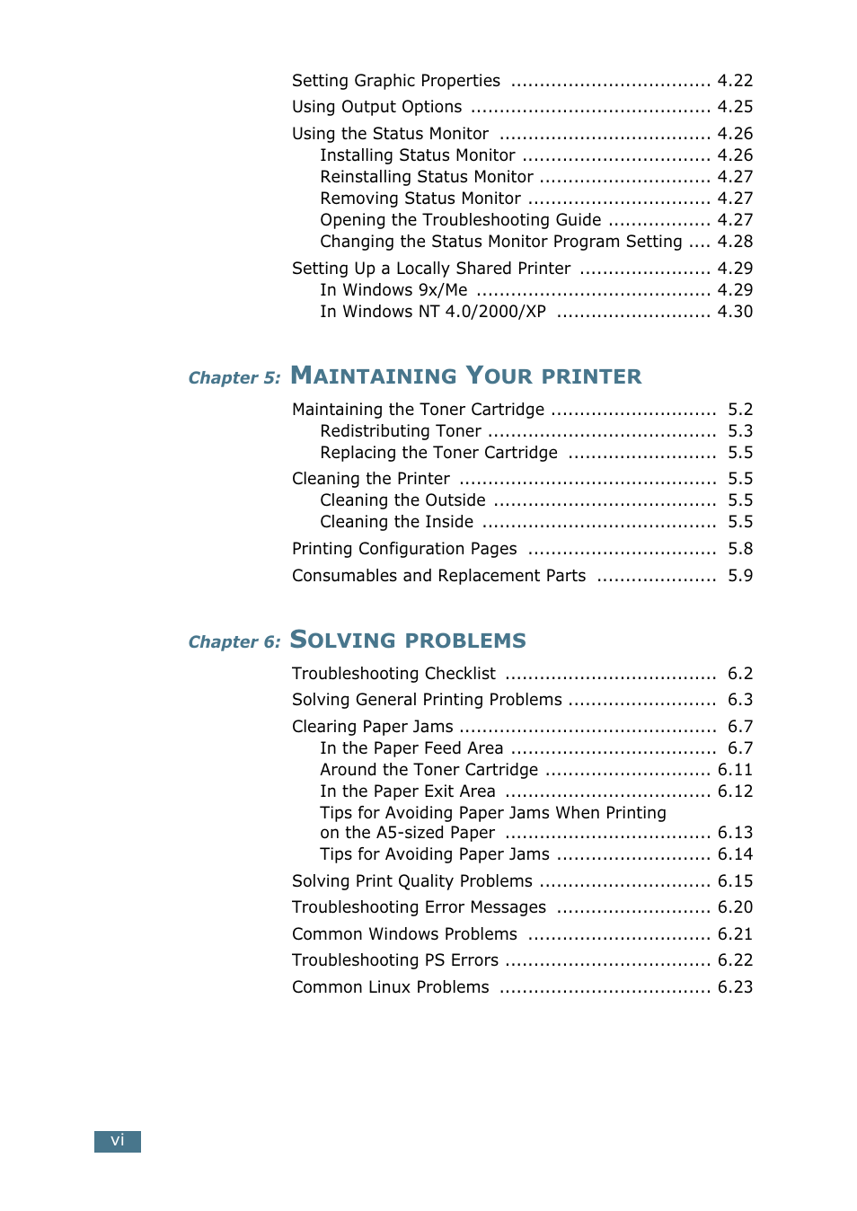 Samsung ML 2250 User Manual | Page 7 / 197