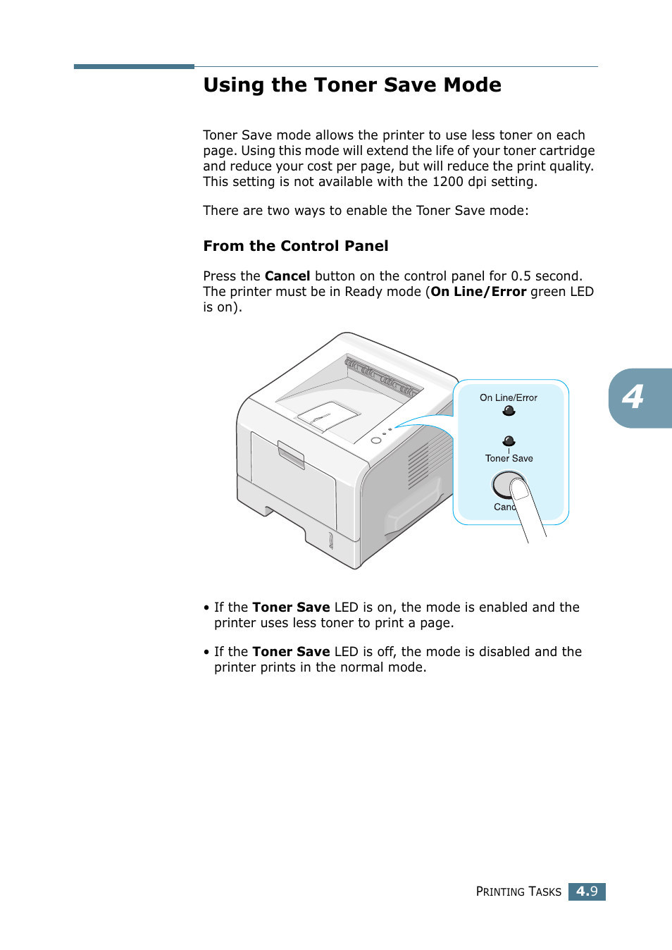 Using the toner save mode | Samsung ML 2250 User Manual | Page 84 / 197