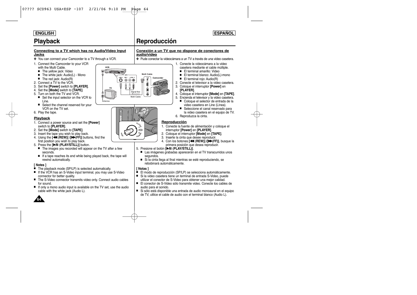 Samsung CAMCODER SC-D963 User Manual | Page 64 / 107