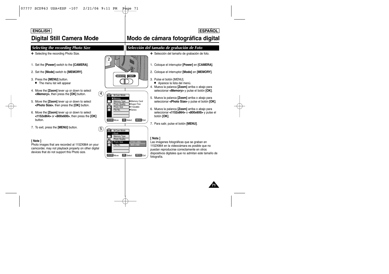 Samsung CAMCODER SC-D963 User Manual | Page 71 / 107