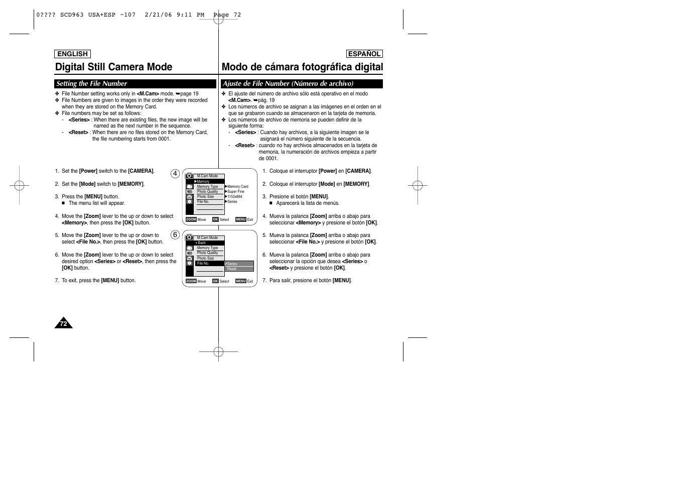 Samsung CAMCODER SC-D963 User Manual | Page 72 / 107