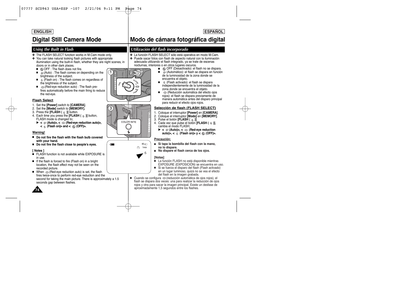 Samsung CAMCODER SC-D963 User Manual | Page 74 / 107
