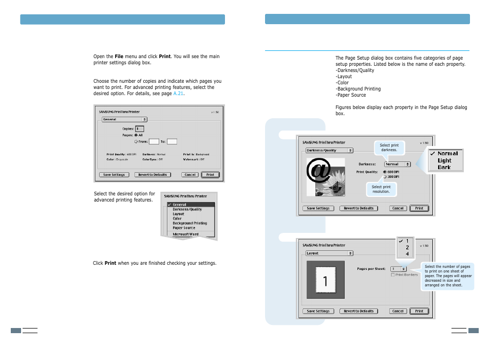 Advanced printing | Samsung ML-1200 User Manual | Page 61 / 65
