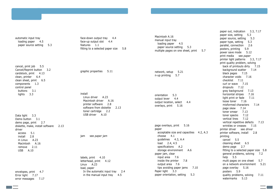 Index | Samsung ML-1200 User Manual | Page 64 / 65