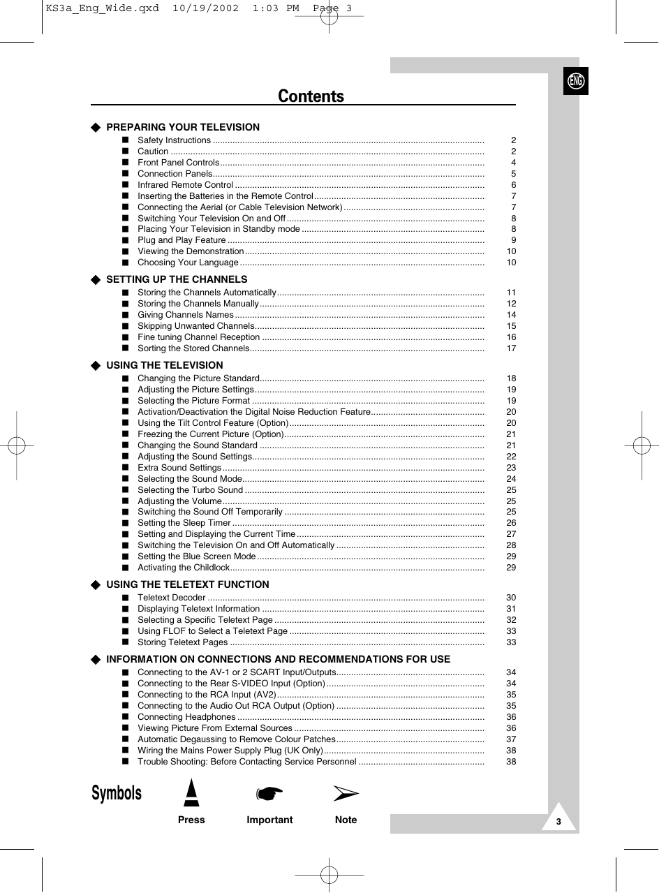 Samsung CS29K10MQ User Manual | Page 3 / 40