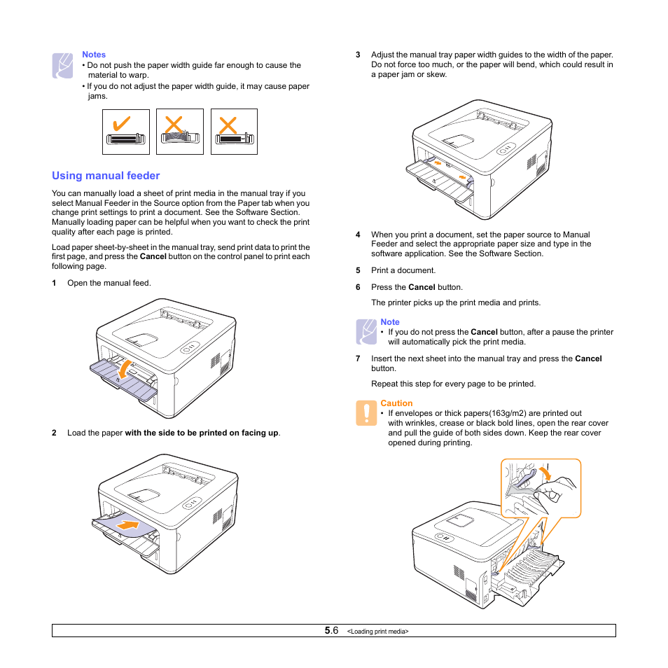 Using manual feeder | Samsung ML-2850D User Manual | Page 26 / 88