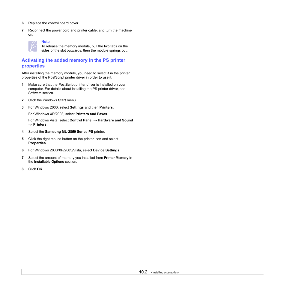 Samsung ML-2850D User Manual | Page 46 / 88