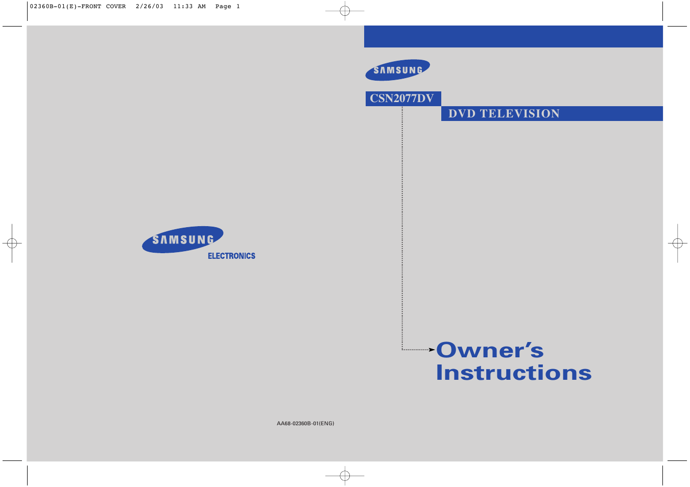 Samsung CSN2077DV User Manual | 79 pages