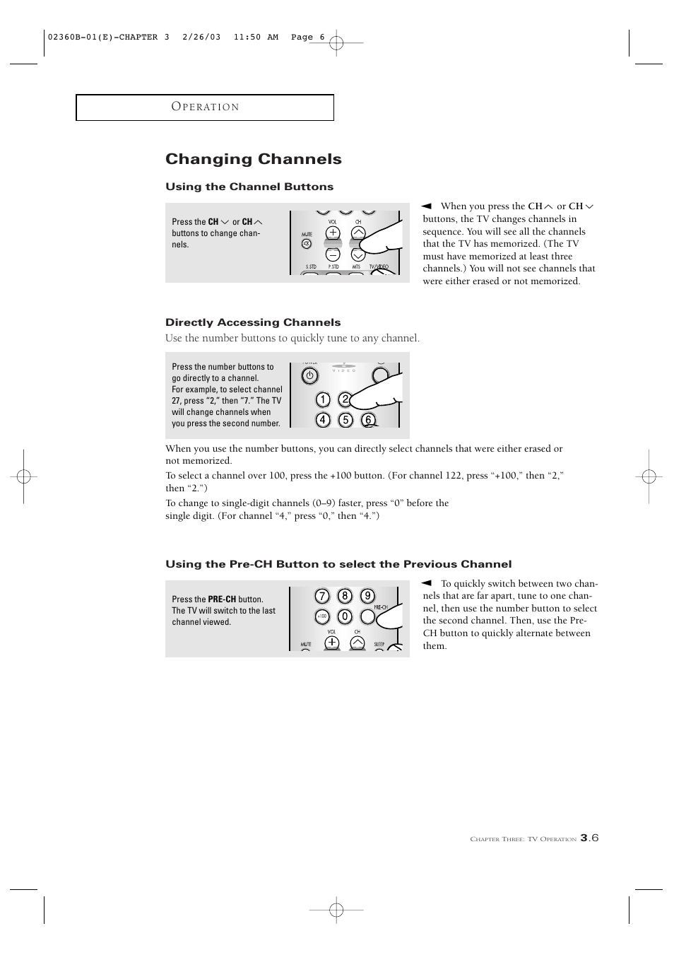 Changing channels | Samsung CSN2077DV User Manual | Page 25 / 79