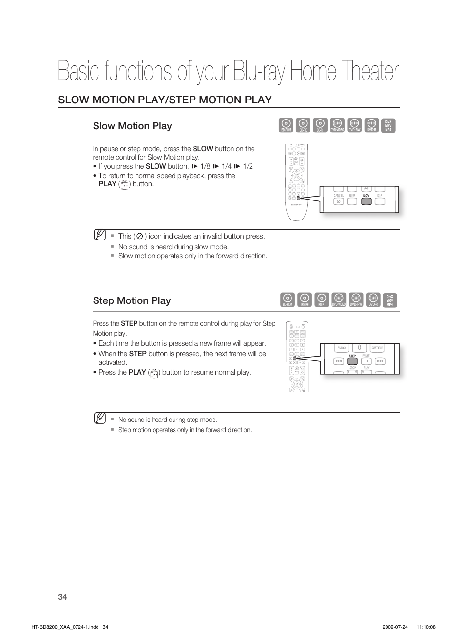 Basic functions of your blu-ray home theater, Hgfzcv | Samsung 2.1CH BLU-RAY HT-BD8200 User Manual | Page 34 / 96