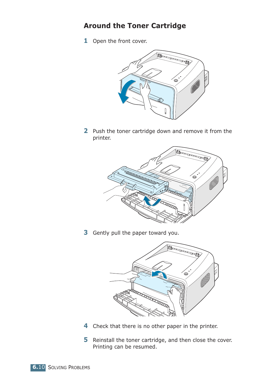 Around the toner cartridge | Samsung ML-1510 User Manual | Page 101 / 134