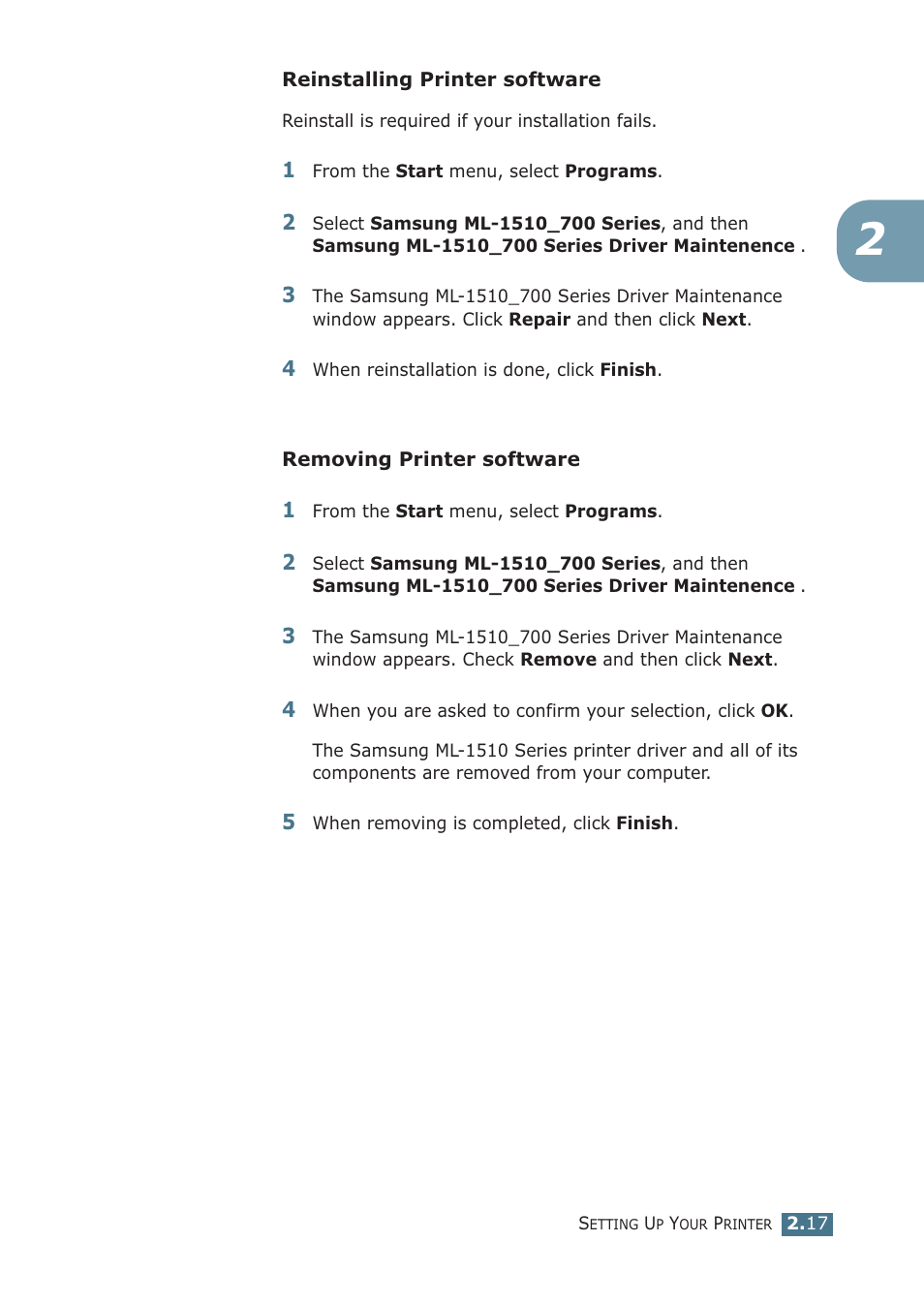 Samsung ML-1510 User Manual | Page 36 / 134