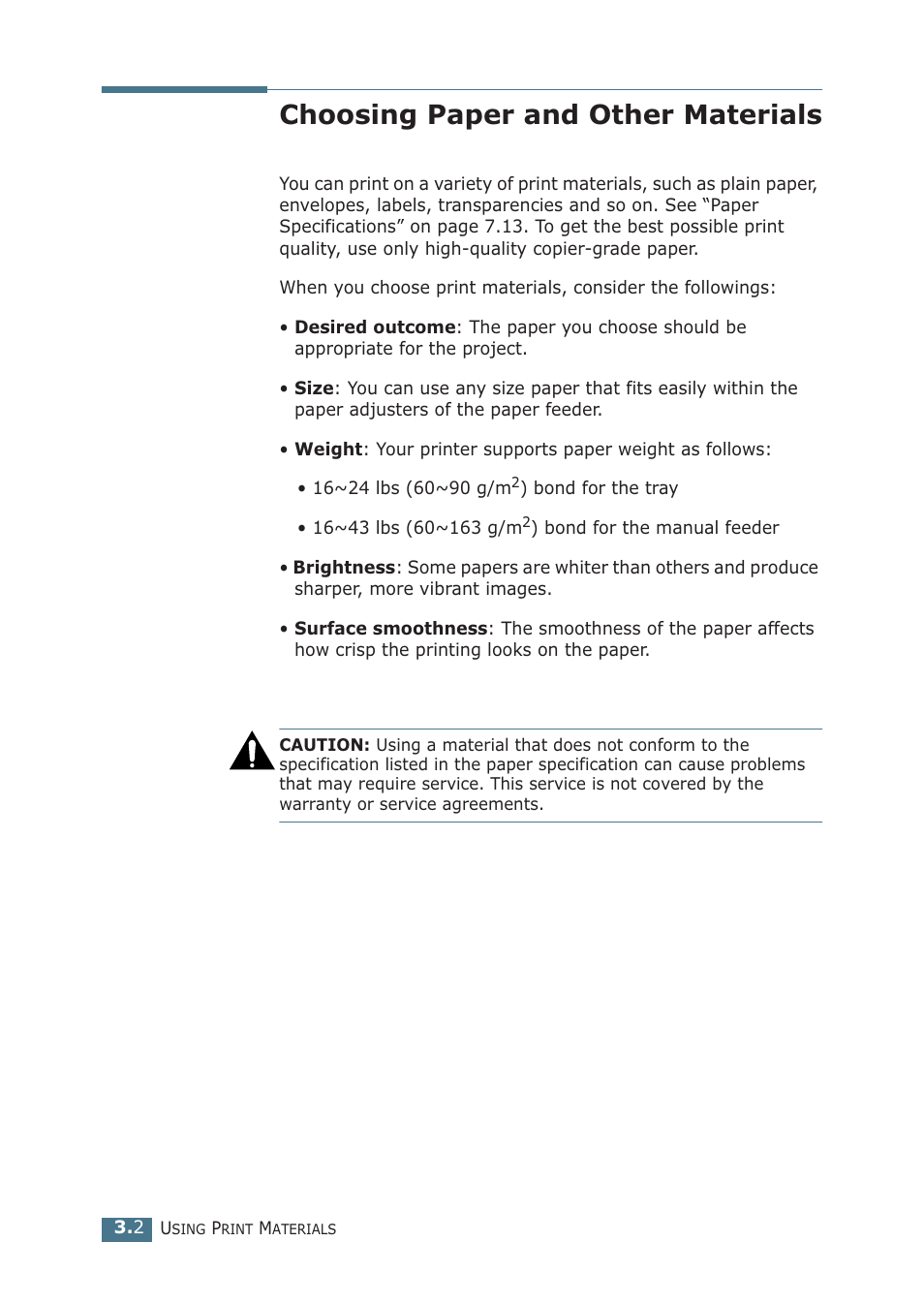 Choosing paper and other materials | Samsung ML-1510 User Manual | Page 39 / 134