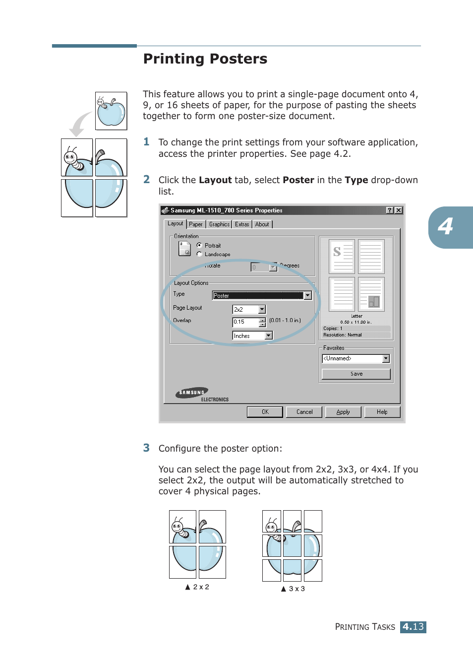 Printing posters | Samsung ML-1510 User Manual | Page 68 / 134