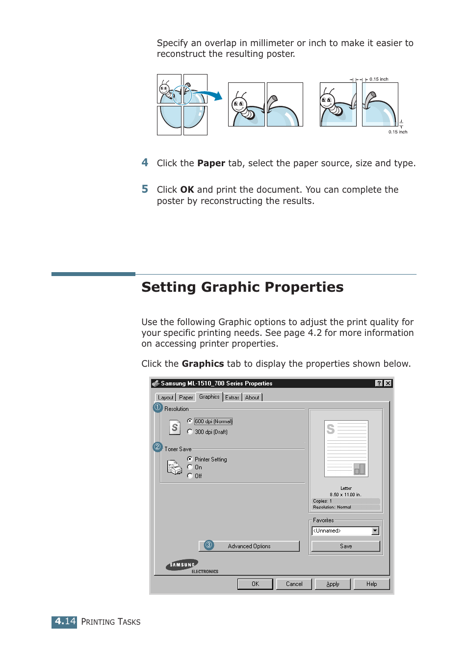 Setting graphic properties | Samsung ML-1510 User Manual | Page 69 / 134