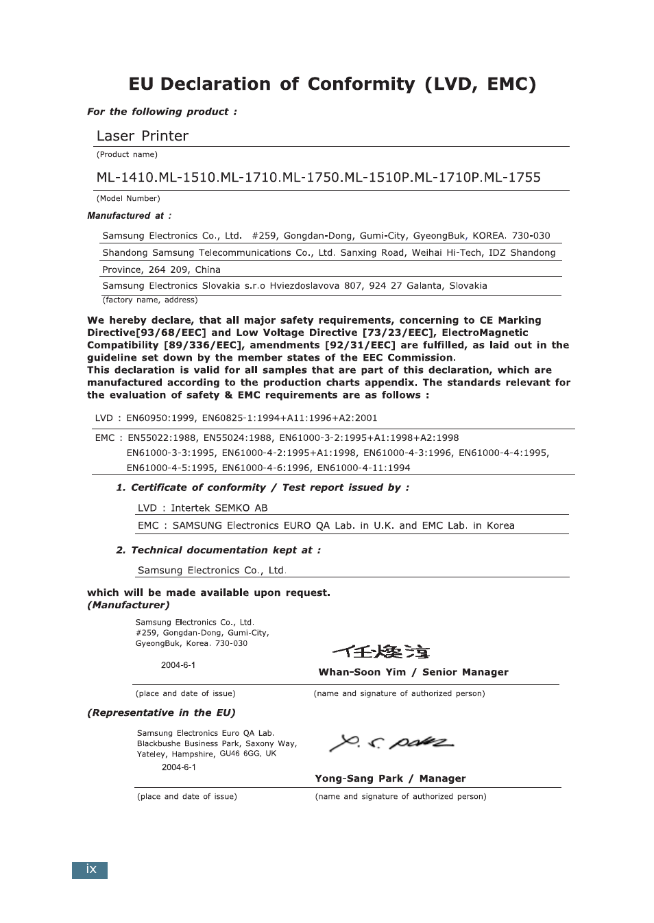 Samsung ML-1510 User Manual | Page 9 / 134