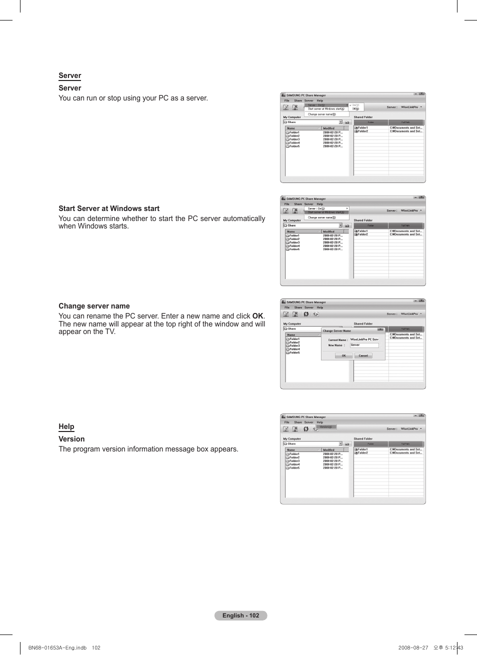 Samsung 760 Series User Manual | Page 102 / 282