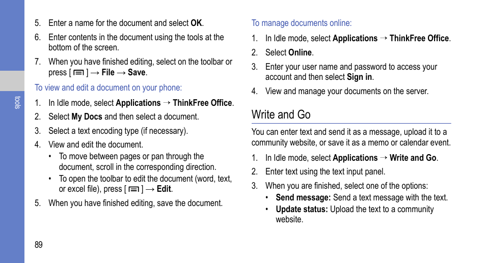 Write and go | Samsung 07272010 User Manual | Page 100 / 139