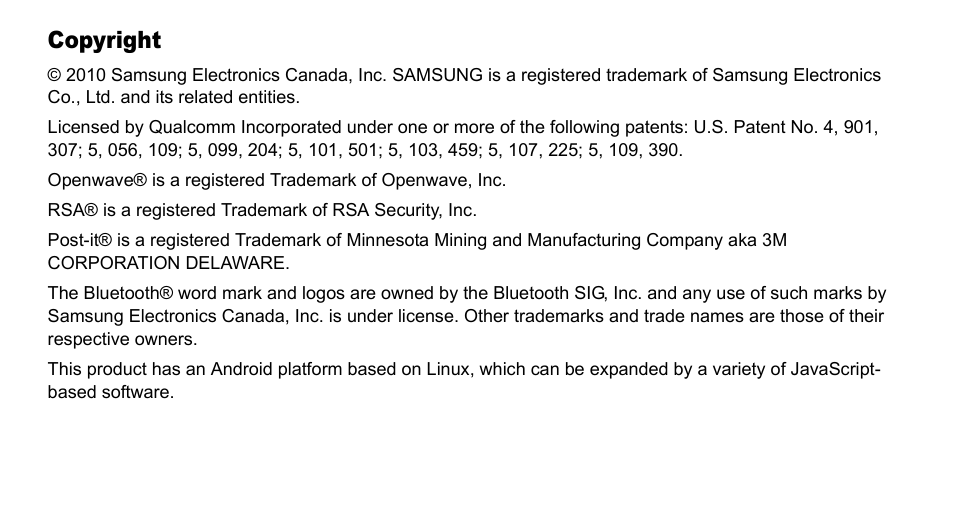 Samsung 07272010 User Manual | Page 3 / 139