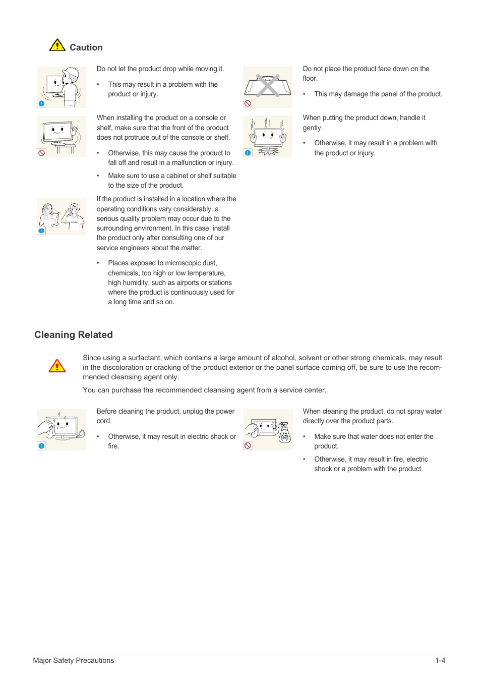 Cleaning related | Samsung S23A350B User Manual | Page 9 / 88