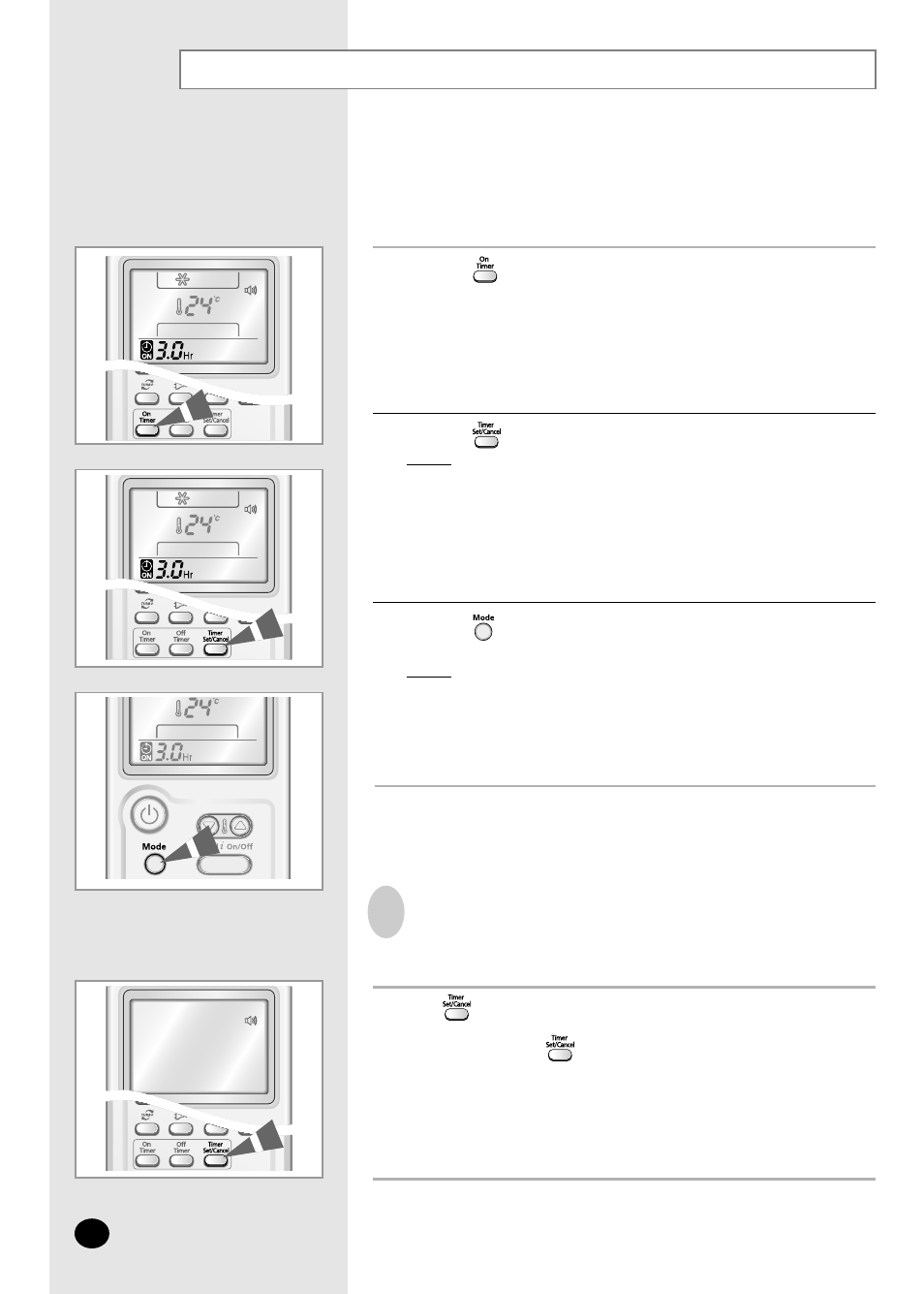 Setting the on timer | Samsung AS09CM2X User Manual | Page 20 / 28