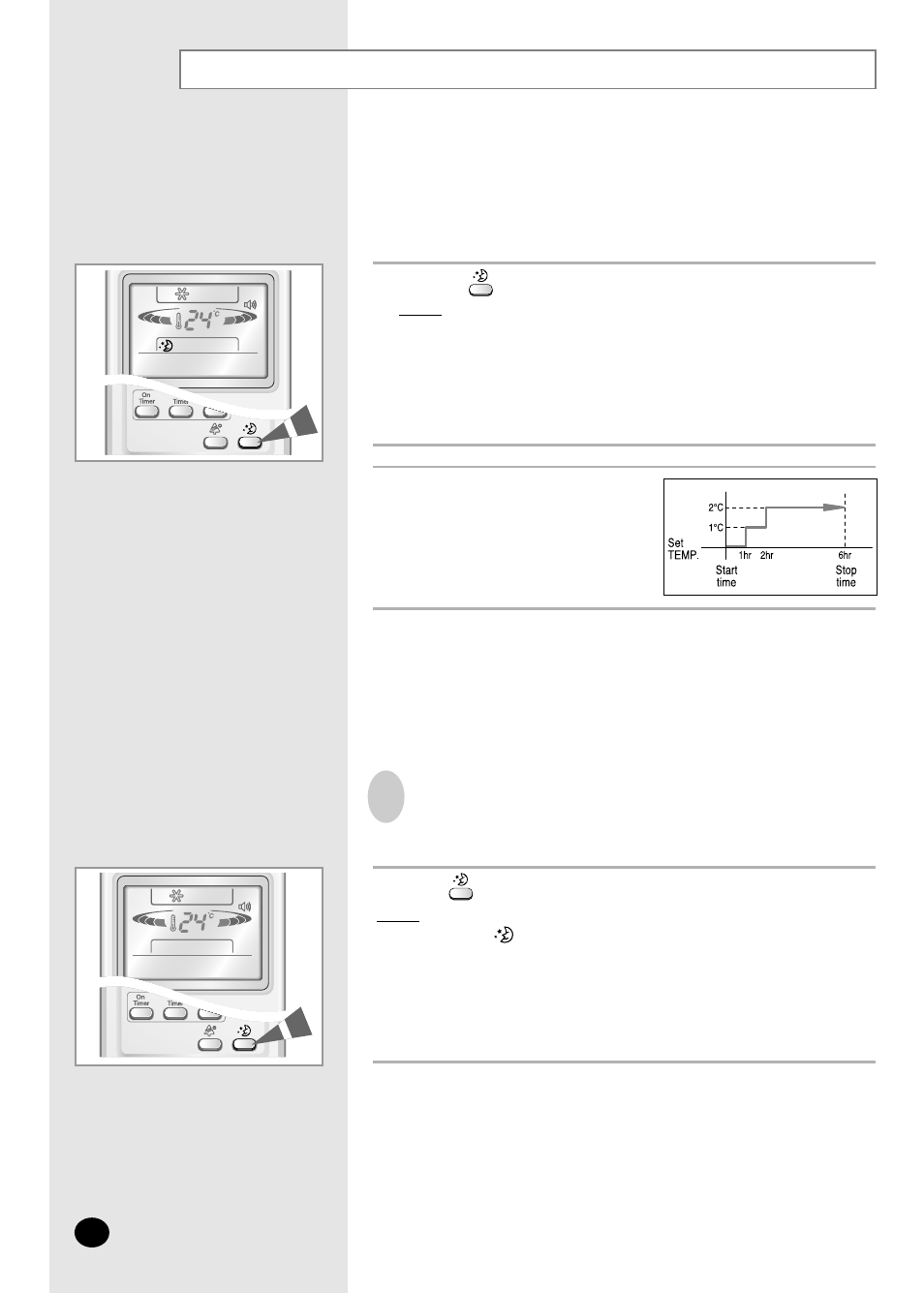 Setting the sleep timer | Samsung AS09CM2X User Manual | Page 22 / 28