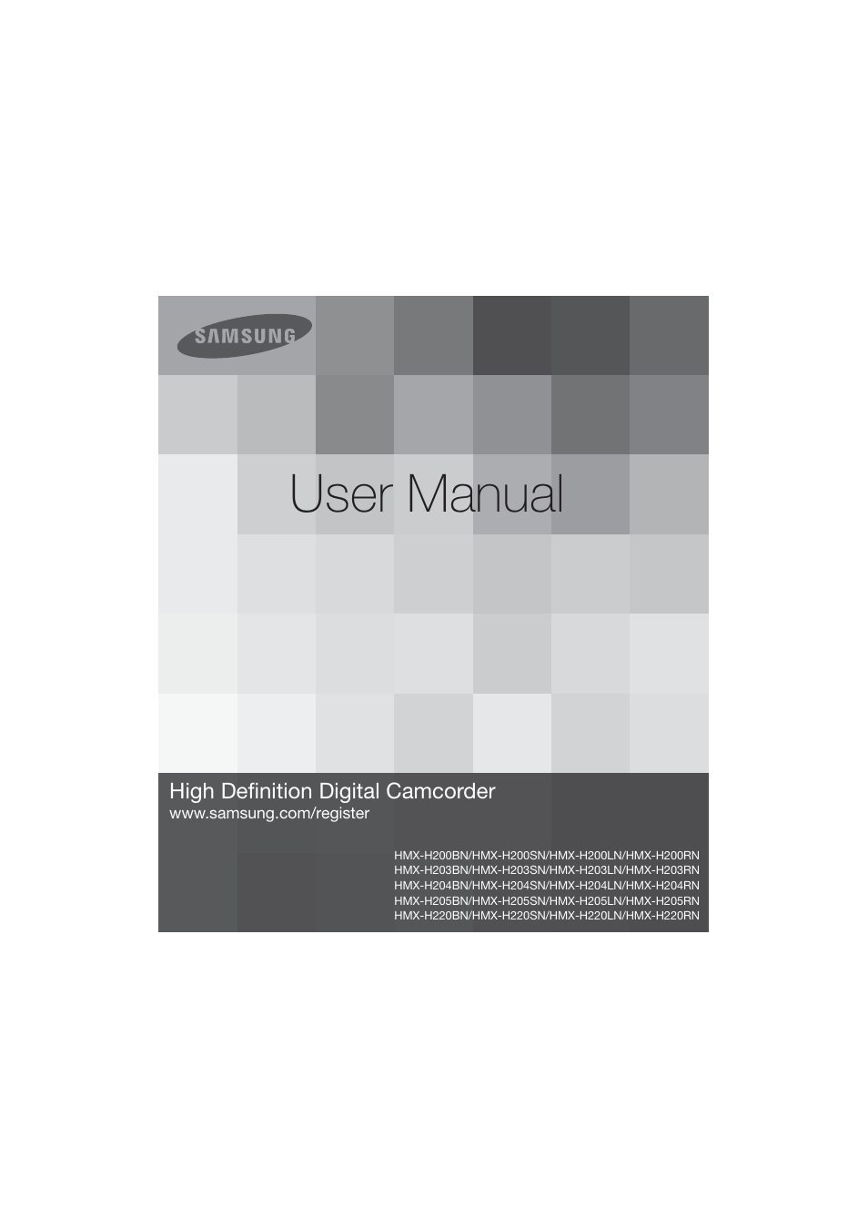 Samsung HMX-H204BN User Manual | 145 pages