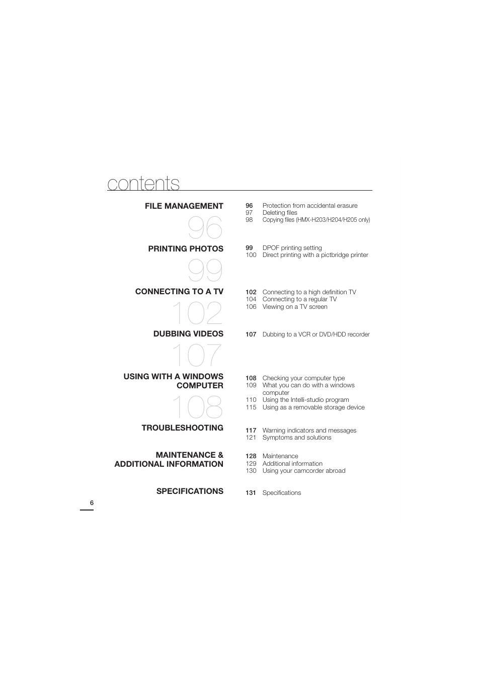 Samsung HMX-H204BN User Manual | Page 18 / 145