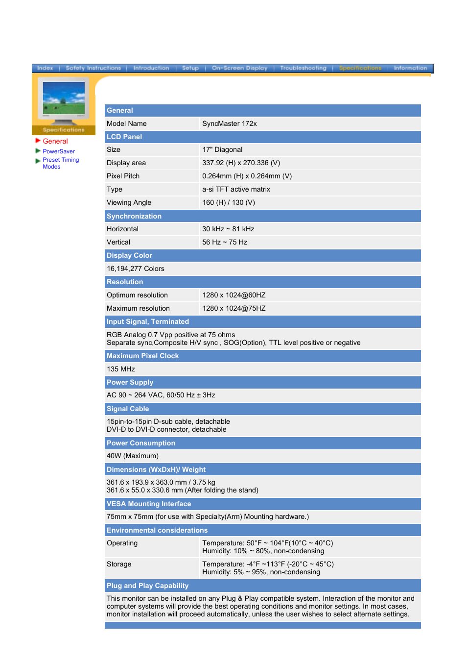 Samsung 172x User Manual | Page 50 / 69