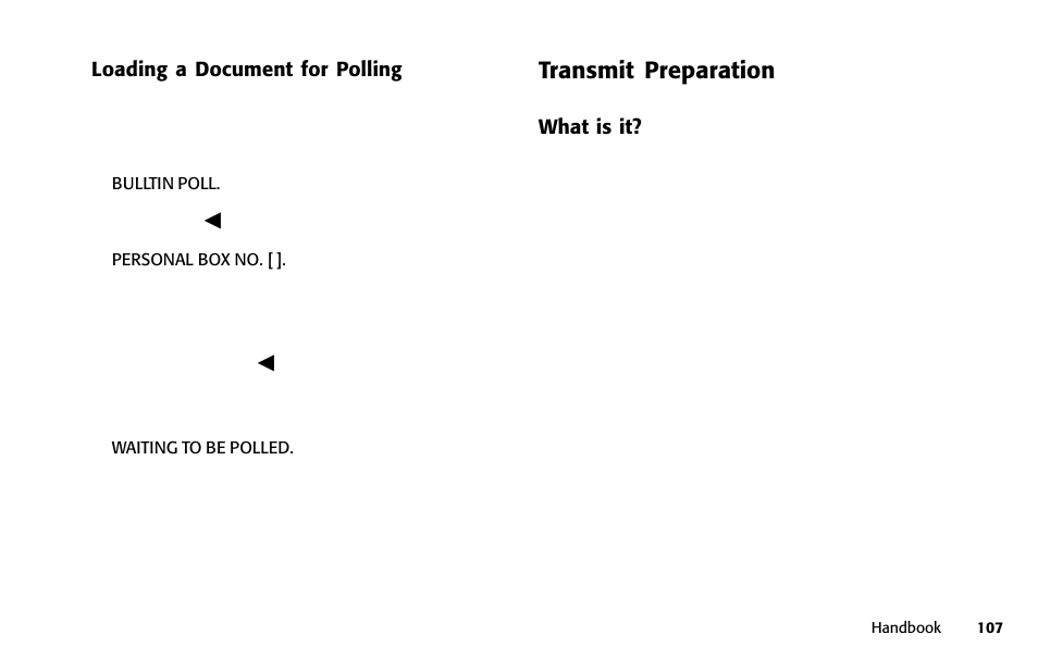 Transmit preparation | Samsung 5400 User Manual | Page 107 / 184