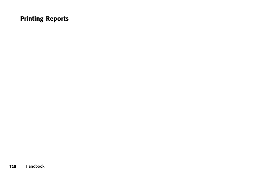 Printing reports | Samsung 5400 User Manual | Page 120 / 184