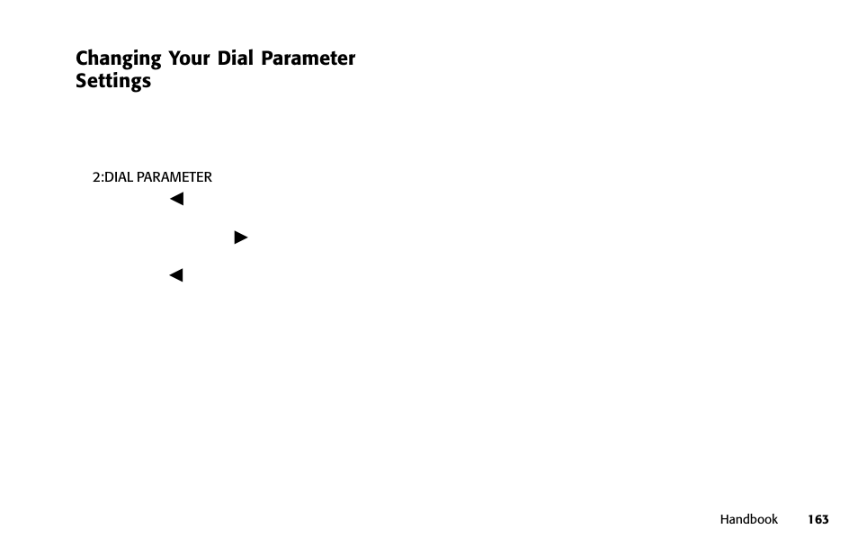 Changing your dial parameter settings | Samsung 5400 User Manual | Page 163 / 184