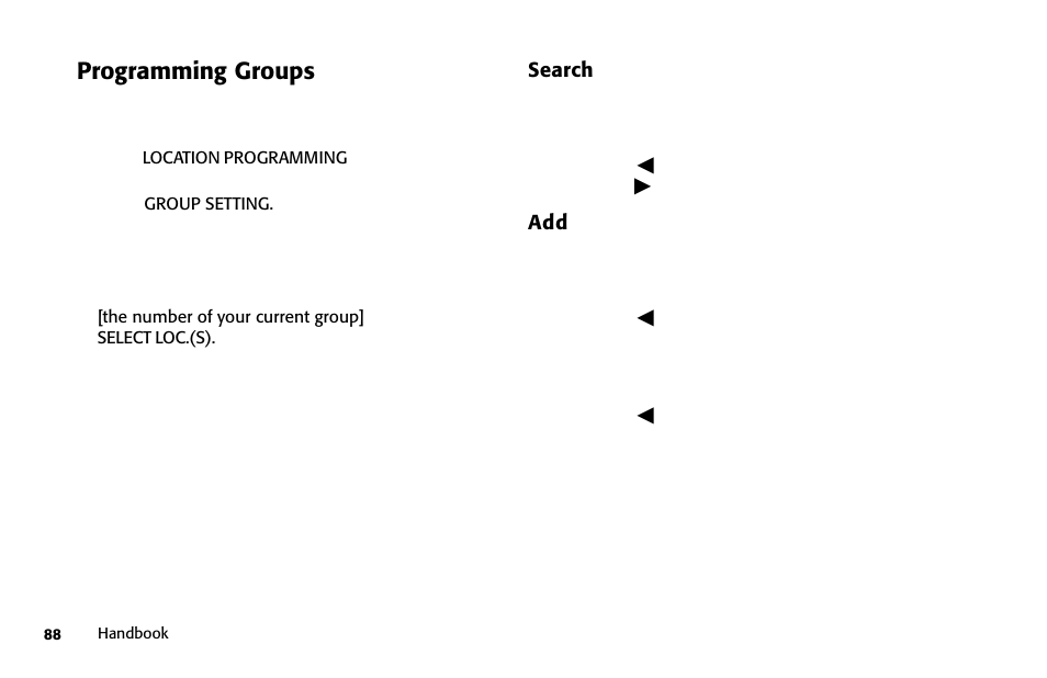 Programming groups | Samsung 5400 User Manual | Page 88 / 184