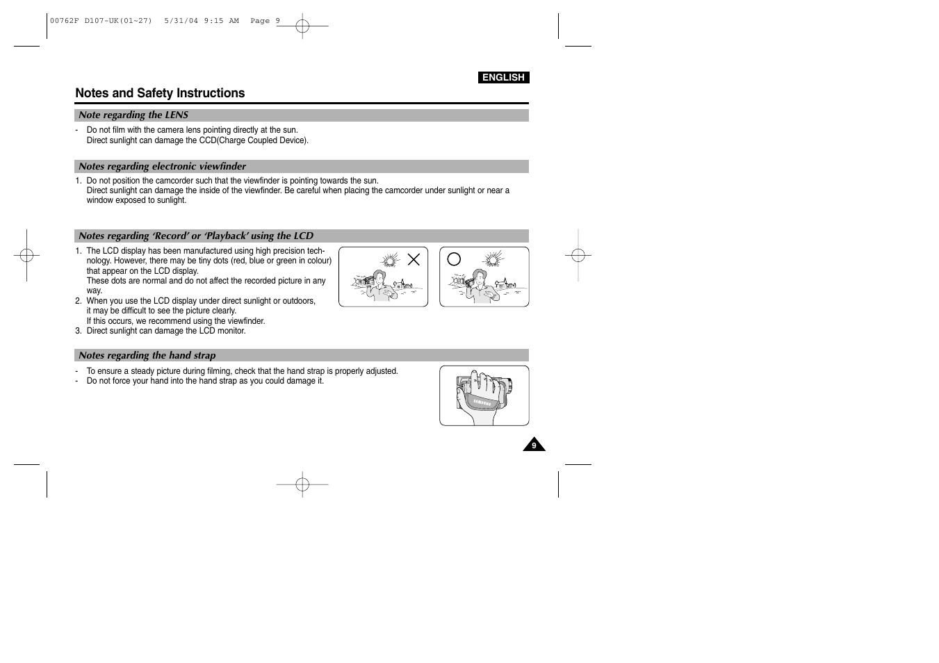 Samsung VP-D107 User Manual | Page 9 / 114