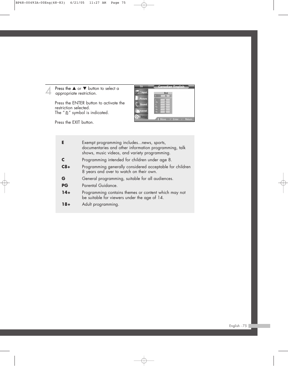 Samsung HL-R6164W User Manual | Page 75 / 96