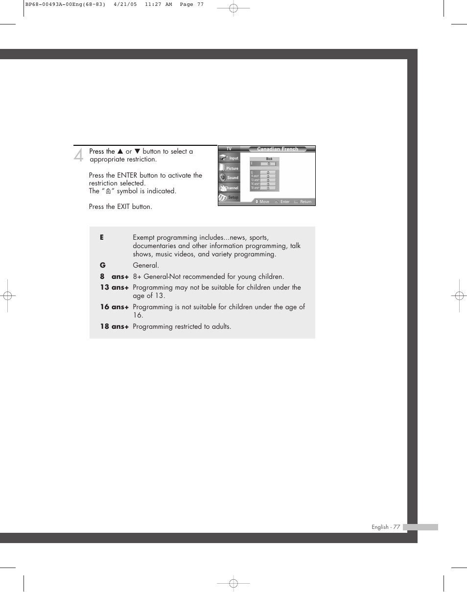 Samsung HL-R6164W User Manual | Page 77 / 96