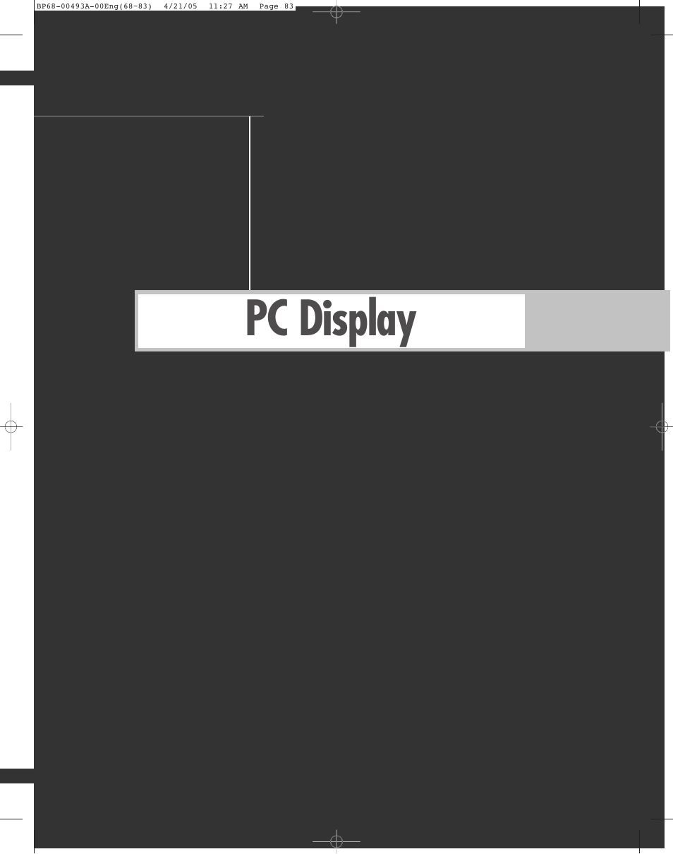 Pc display | Samsung HL-R6164W User Manual | Page 83 / 96