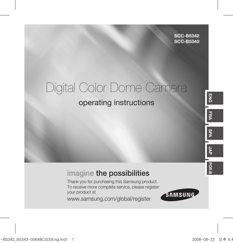 Samsung SCC-B5342 User Manual | 16 pages
