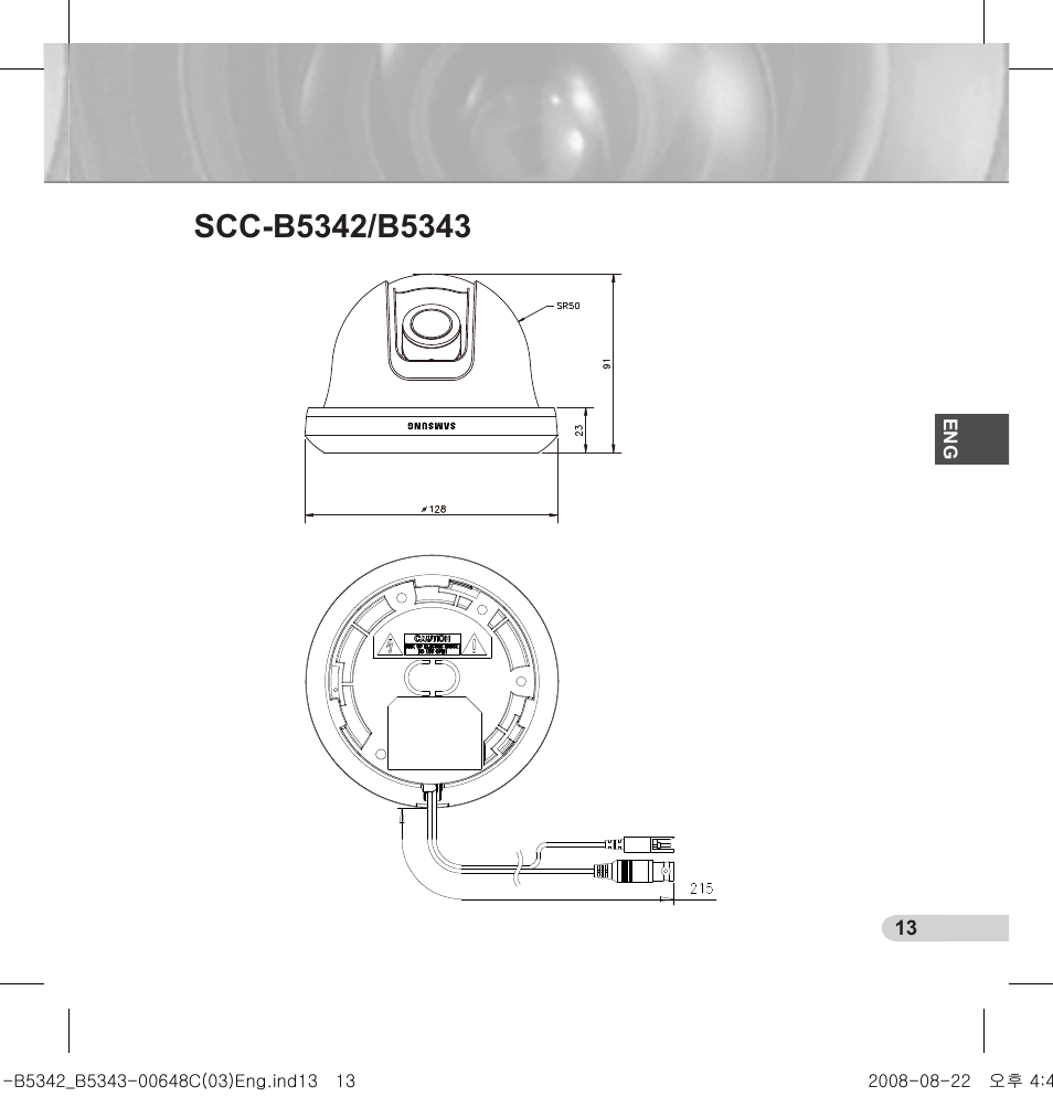 Scc-b/b | Samsung SCC-B5342 User Manual | Page 13 / 16
