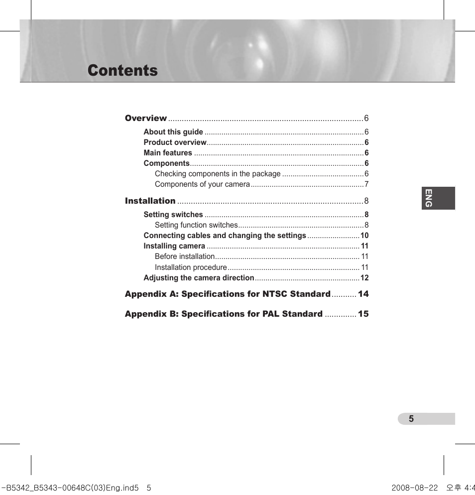 Samsung SCC-B5342 User Manual | Page 5 / 16