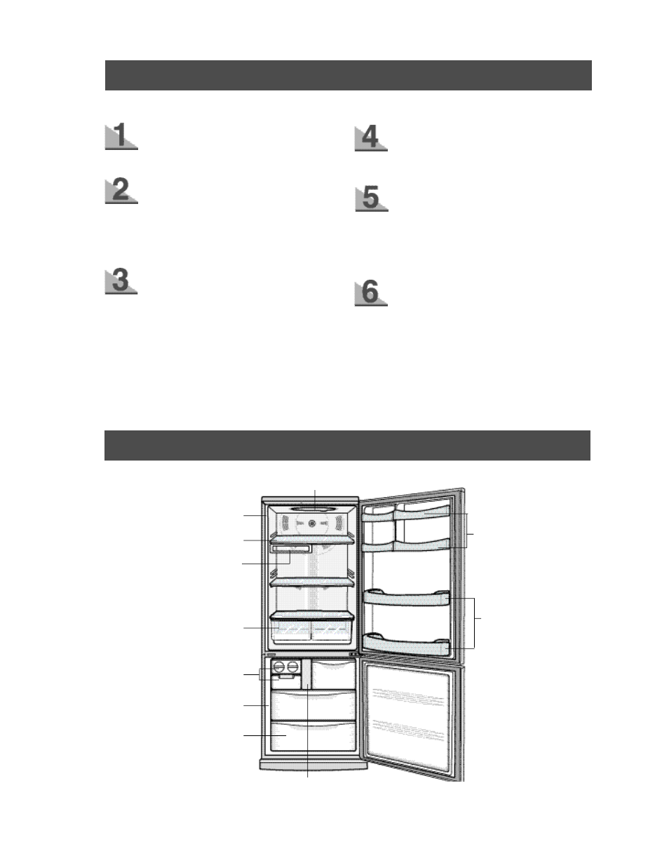 Preparing the refrigerator /freezer, View of your refrigerator / freezer, Preparing the refrigerator / freezer | Samsung RB1855SL User Manual | Page 6 / 15