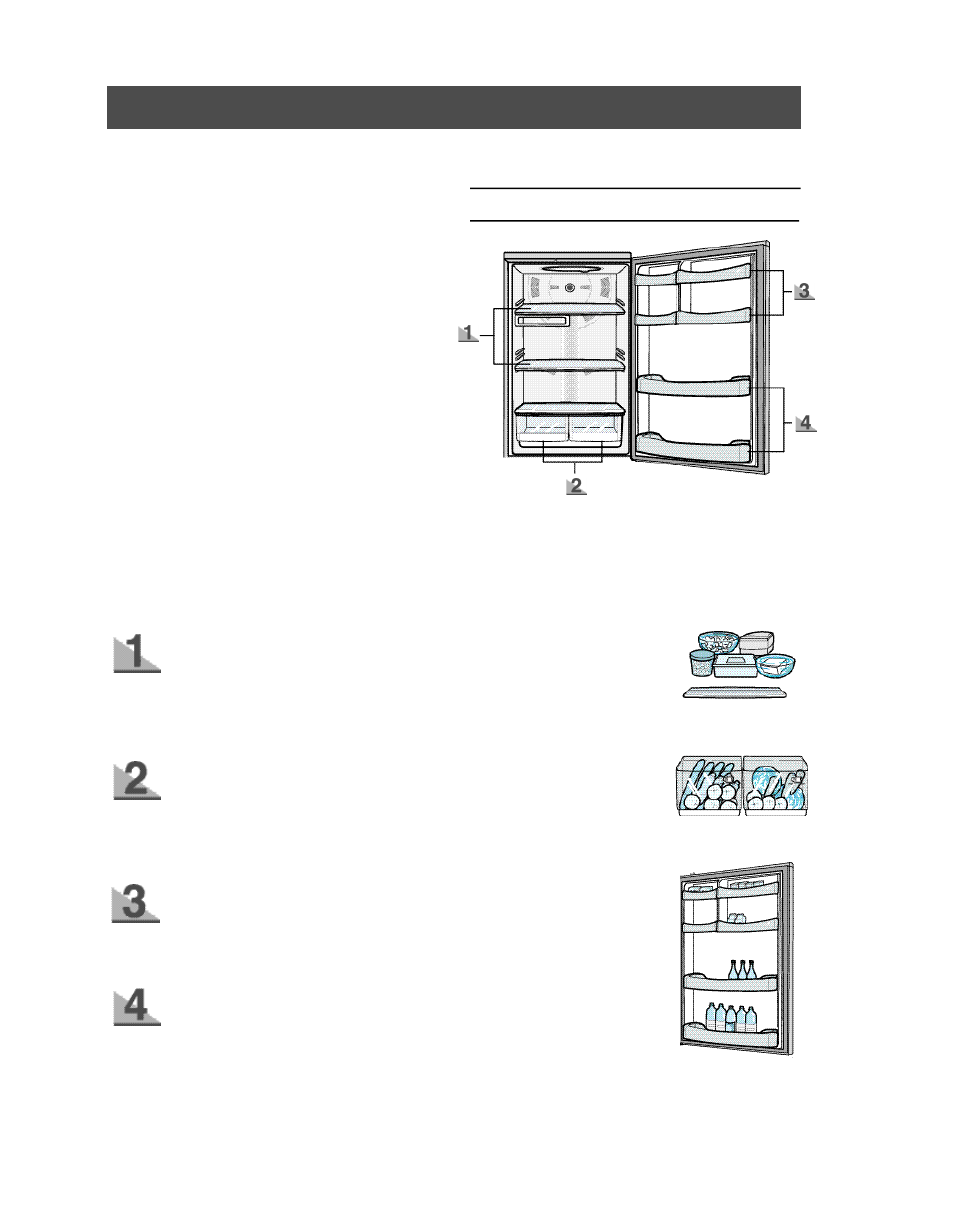 S toring food in the refrigerator or freezer, A. refrigerator | Samsung RB1855SL User Manual | Page 9 / 15