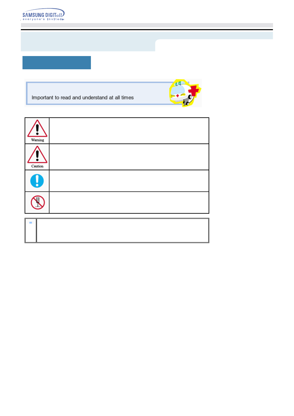 Safety precautions | Samsung Blu-ray Player User Manual | Page 3 / 27